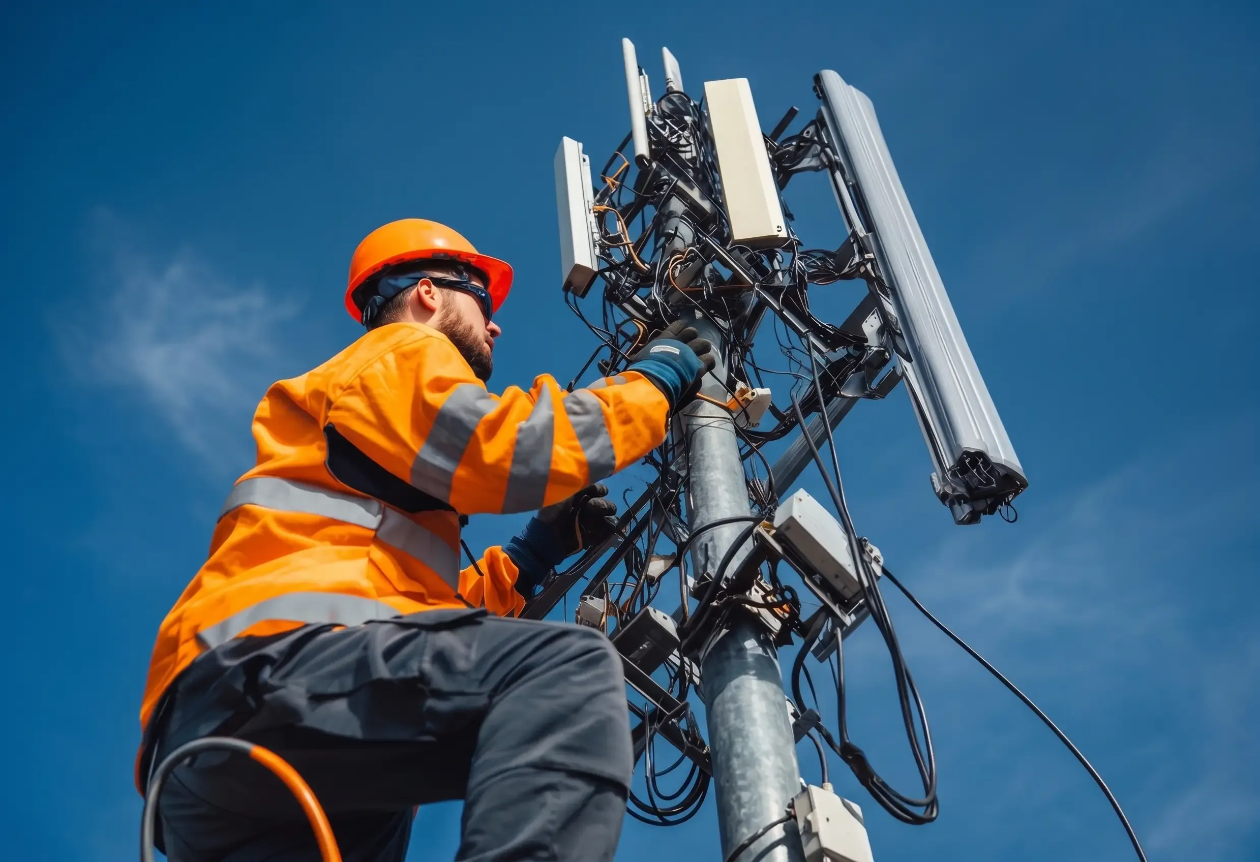 Tecnico al lavoro su un impianto